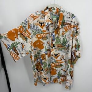 Reyn Spooner University of Texas Longhorns print short-sleeve Hawaiian shirt XL